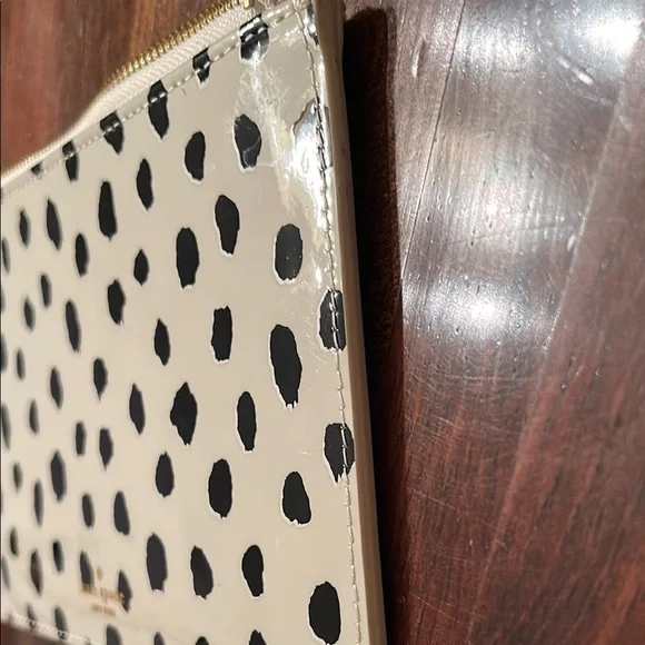 Kate Spade Cream and Black Polka Dot Pencil Pouch - Picture 7 of 14